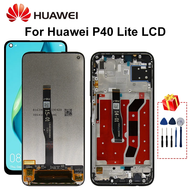 ЖК дисплей 6 4 &quotдля HUAWEI P40 Lite Nova 6SE сменный сенсорный экран для Huawei с дигитайзером в сборе оригинал|Экраны