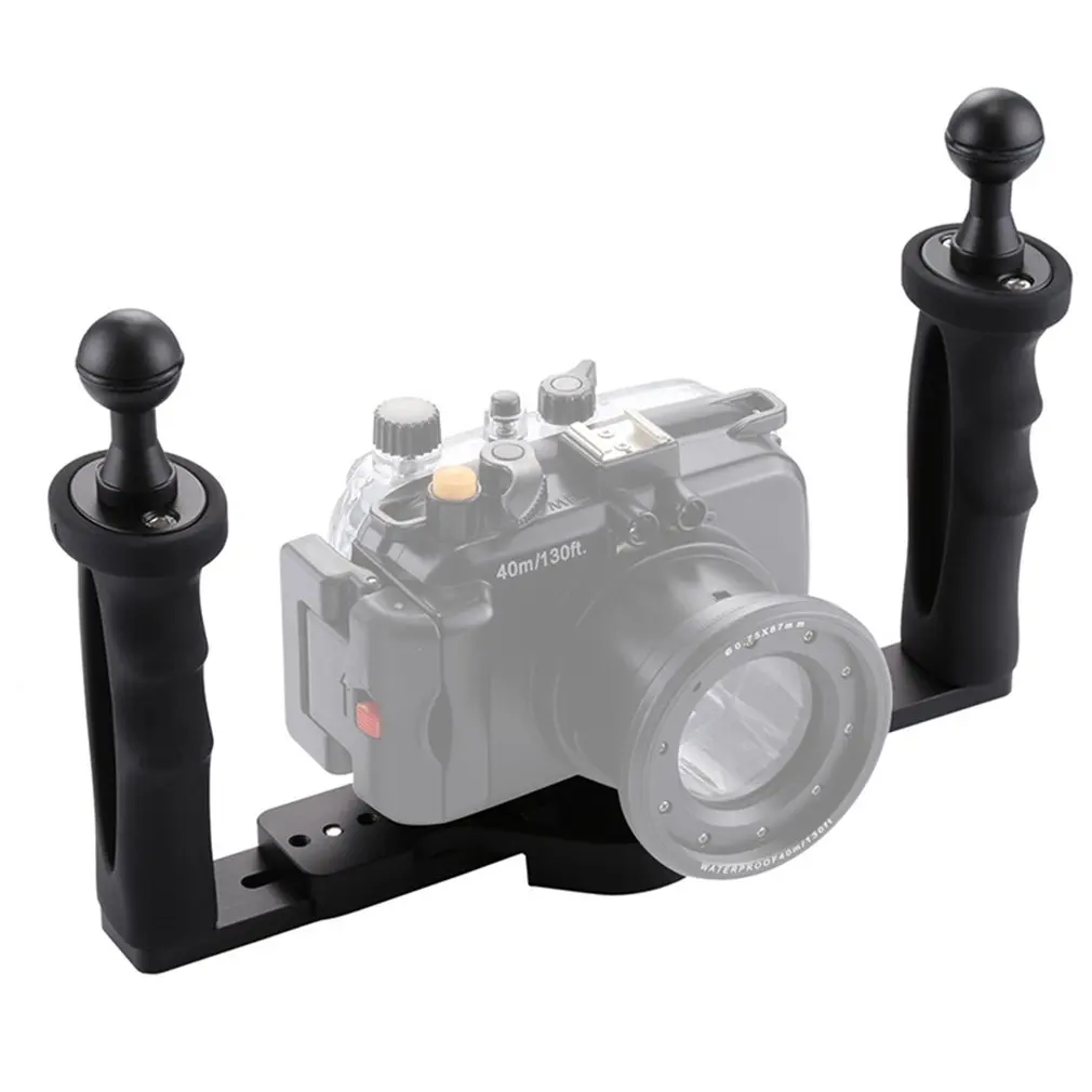 

Diving Camera Stabilizer Underwater Grip Handheld Holder Double-Arm Tray Support Stabilizer Holder Cage Selfie Mount For GoPro