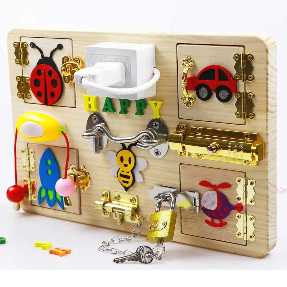 Bolsa de juguete de tablero ocupado de educaci/ón infantil temprana Montessori