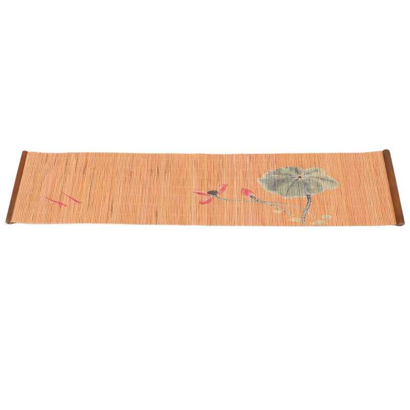 red carp Элегантный чайный поднос, салфетка, ткань, водонепроницаемый, для стола, бегунок, чайный коврик, аксессуары для чайной церемонии, ручной работы, бамбуковый занавес, подарок - Цвет: red carp