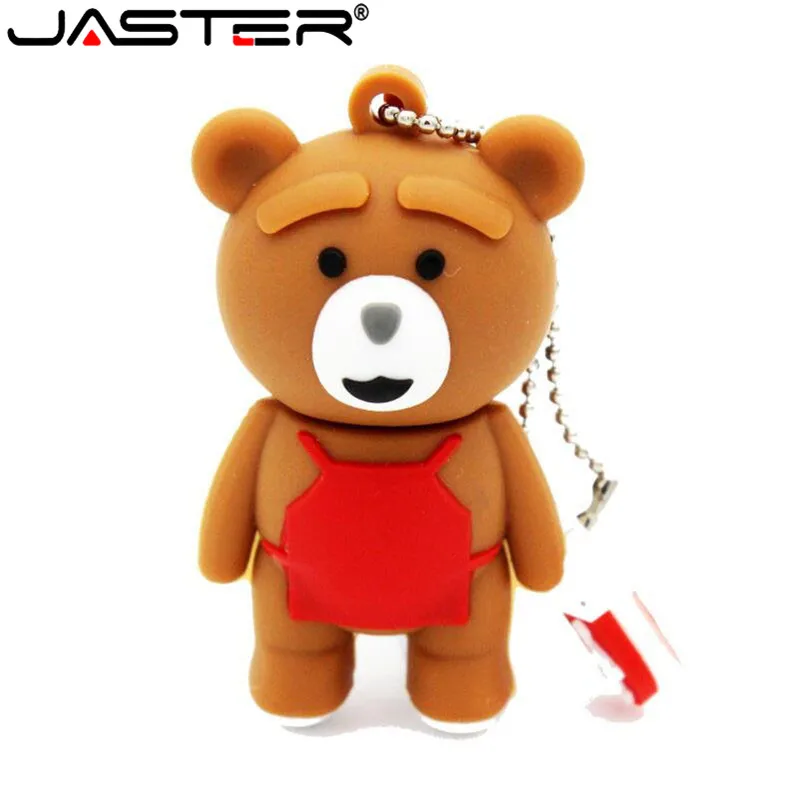JASTER usb флеш-накопитель ручка-накопитель мультфильм красный фартук медведь 64 ГБ 32 ГБ 16 ГБ 4 ГБ карта памяти u диск подарок