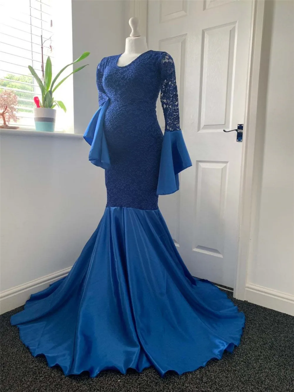 Elegence Lace Maternity Dresses For Photo Shoot Props Sexy Pregnancy Dress For Photography Long Pregnant Women Maxi Gown Clothes (8)