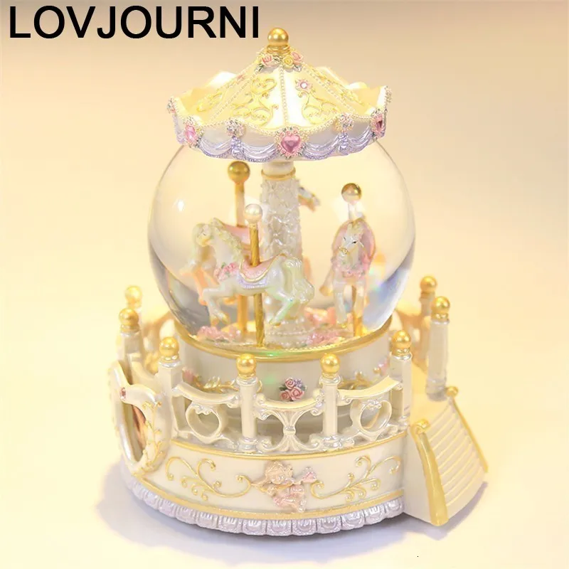 Karuzela Pozytywka аксессуары для украшения дома Carrusel Snow Globe De Musica Boite A Musique Carousel Caja музыкальная шкатулка