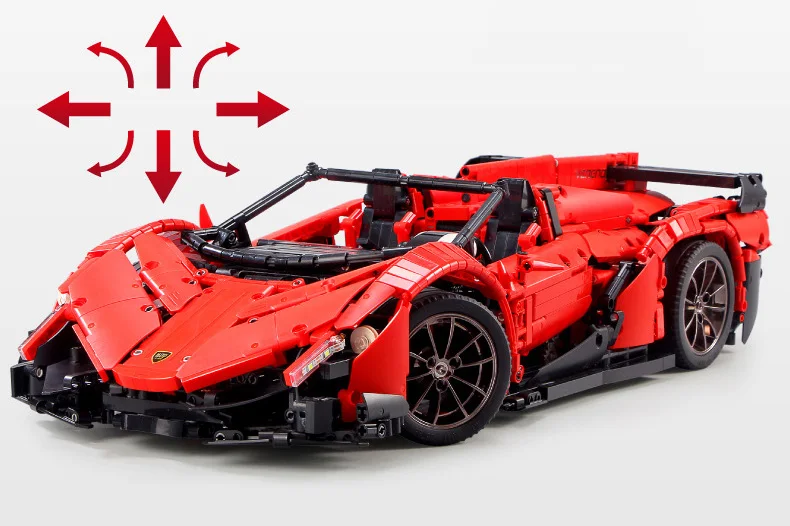 RC машинка из конструктора 13079 App MOC-10559 Veneno Roadster мотор силовые функции Fit Technic подарок блоковые игрушки для детей