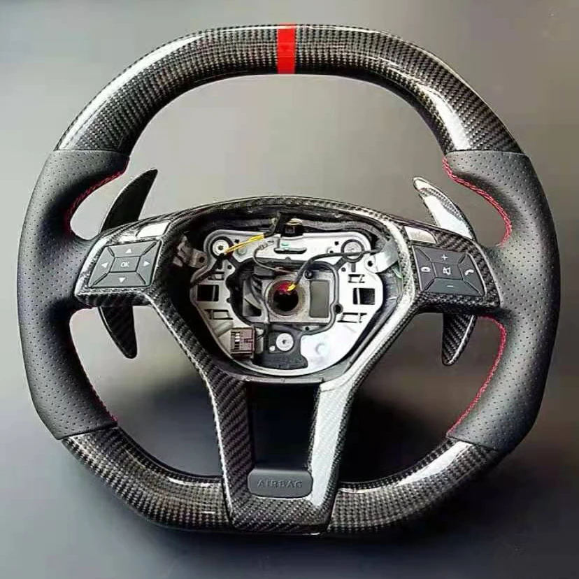 Cuatomized Carbon Fiber Sports Steering Wheel Alcantara Leather
