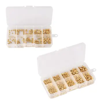 

200/500PCS M2x3/4/5/6 M2.5x3/4/5/6 M3x4/5 Injection Nut Copper Insert Knurled Nuts Knurling Kit for Electrical Appliance