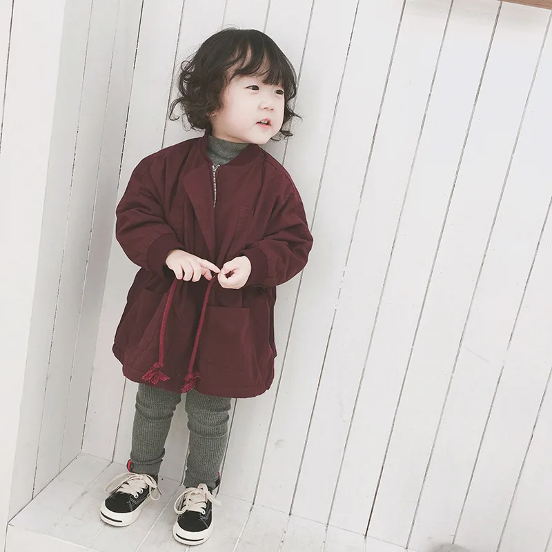 Children's Autumn Winter Korean Boys and Girls with Fleece Overcoat Thickened Jacket Coat kids jacket