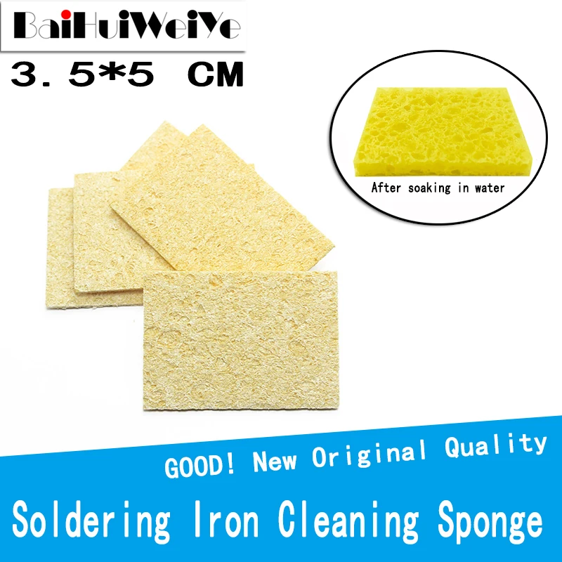 Cleaning Sponge Cleaner for Enduring Electric Welding Soldering Heatstable Thick Soldering Iron Cleaning Welding Accessories hot 10pcs lot high temperature resistant heatstable thick replacement sponges soldering iron cleaning welding acc