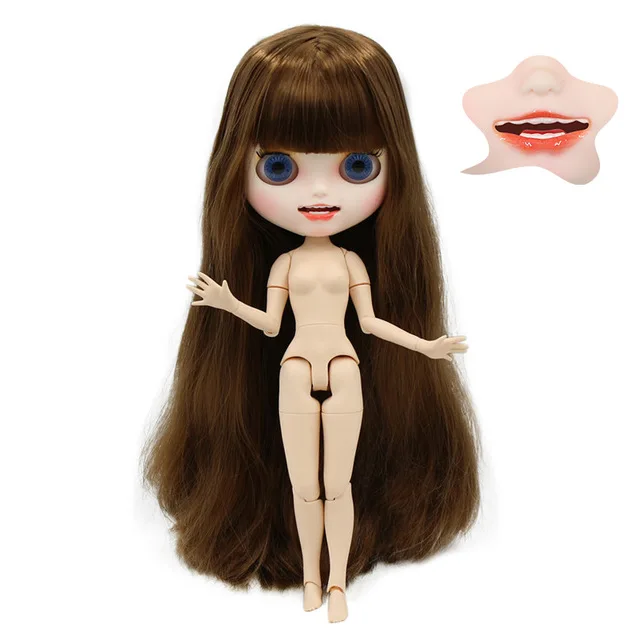 ICY DBS factory Blyth кукла шарнирное тело матовое лицо с большой грудью разные цвета волос белая кожа 30 см 1/6 BJD игрушка подарок - Цвет: doll