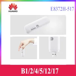 Huawei e8372 E8372h 517 4g lte wifi vara roteador lte faixas 1/2/4/5/12/17 suporte 10 usuários wifi com antena