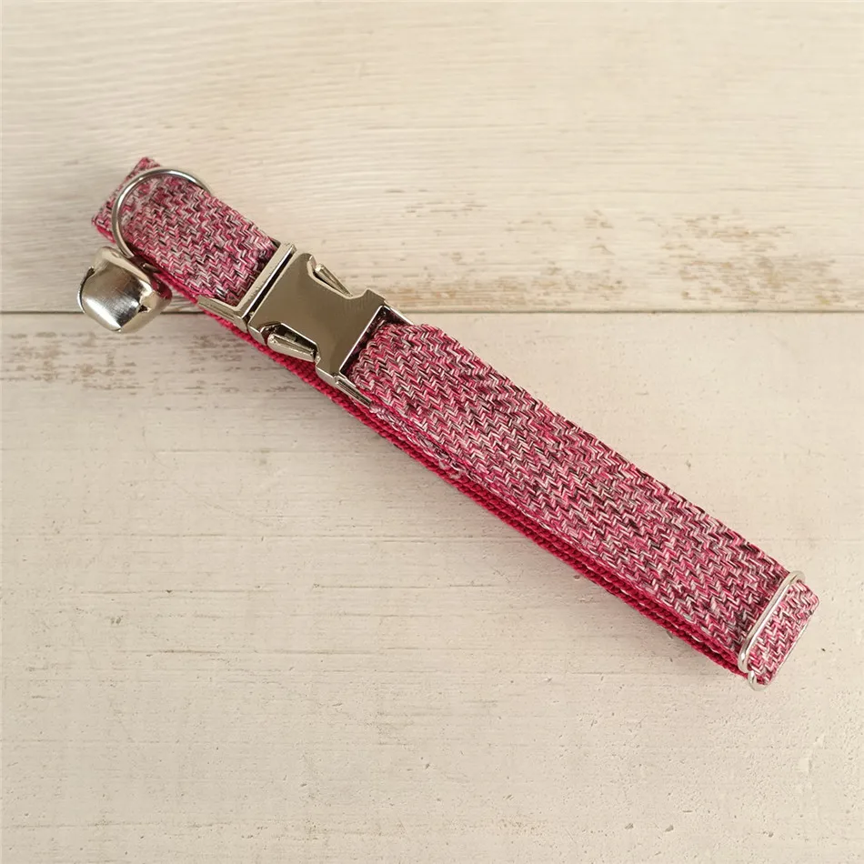 Cat Collar Cute Formal Dress Matching Pet Collar for Cats Small Dog Personalized ID Cat Collar with Bell Durable Adjustable Pink Cat Collar Cute Formal Dress Matching Pet Collar for Cats Small Dog Personalized ID Cat Collar with Bell Durable Adjustable Pink