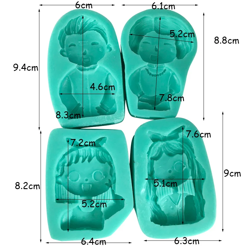 Mutter Vater Schwester Arten Familie Silikon Formen Fondant Kuchen Dekorieren Werkzeuge Schokolade Keks Sugarcraft Kühlschrank Magnet Form – Detail 7