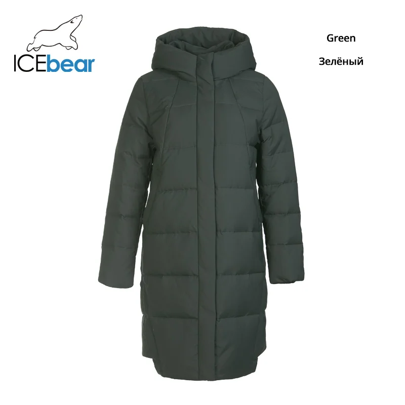 ICEbear Новинка длинное зимнее женское пуховое пальто модная теплая Женская куртка с капюшоном Брендовая женская одежда GN218123P - Цвет: G836