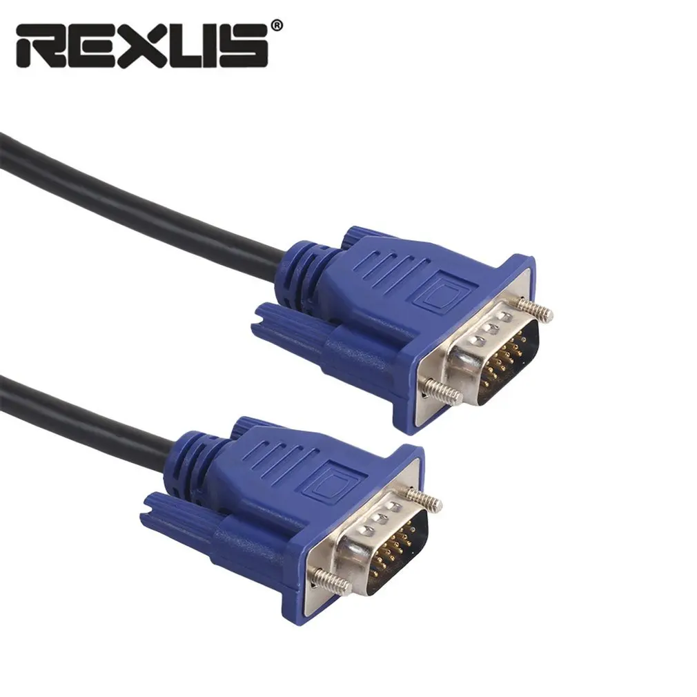 REXLIS VGA кабель HD 15 Pin мужчин и Удлинительный шнур для компьютера ПК ноутбук