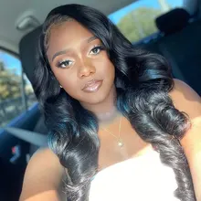 Lumiere-extensiones de pelo ondulado brasileño con cierre Frontal de oreja a oreja, mechones de ondas sueltas con 100% Frontal Remy