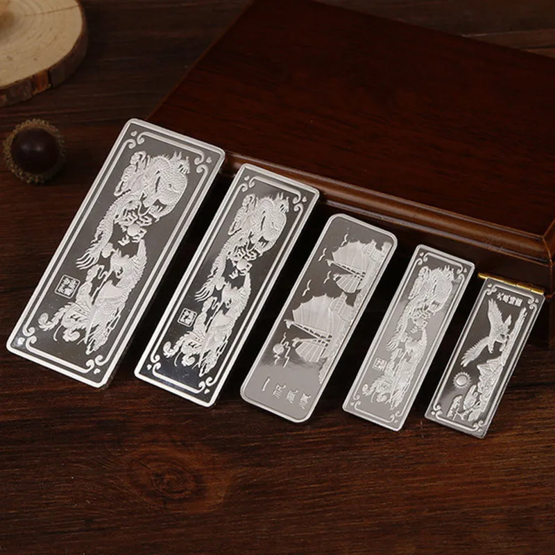 

999 Sterling Silver Investment Silver Bars Sailing Five Styles High-end Silver Birthday Gift Silver Ring Material Collection