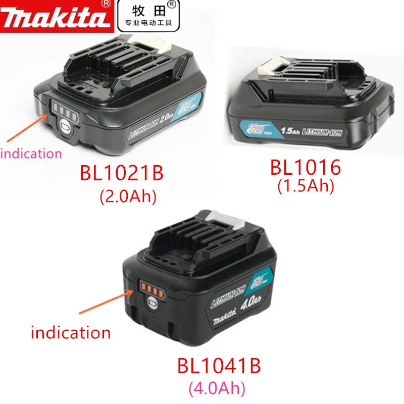 

MAKITA 10.8V 12V Battery for BL1016 BL1021B BL1041B 1.5Ah 2.0Ah 4.0Ah DC10SD