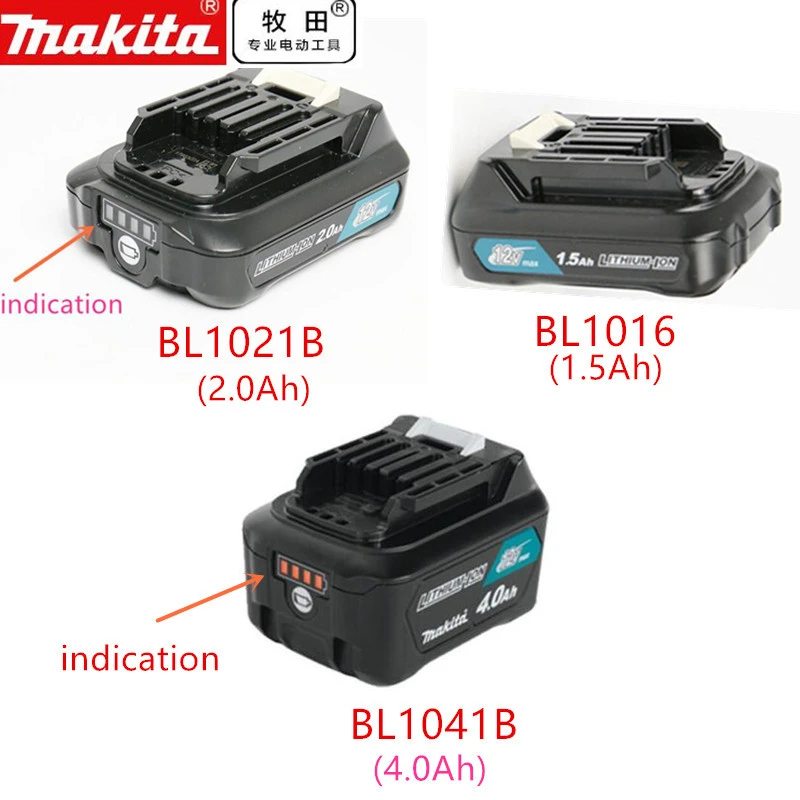 MAKITA 10.8V 12V Battery for BL1016 BL1021B BL1041B 1.5Ah 2.0Ah 4.0Ah  DC10SD| | - AliExpress