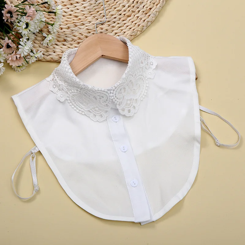 

Women Adult White Fake Collars Formal Detachable Collars Female Clothes Shirt False Collar Lapel Shirt Half Blouse Nep Kraagie