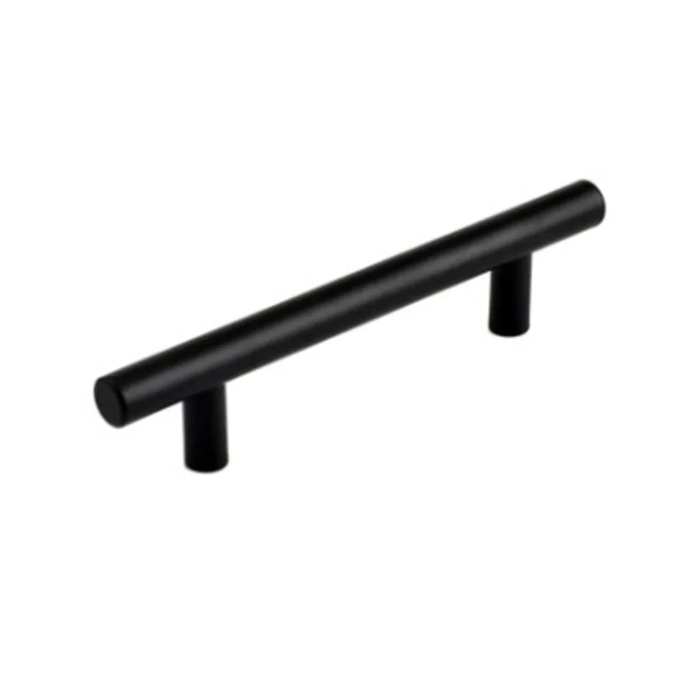 

25pcs T Shaped Black Hollow Round Tube Stainless Steel Cabinet Kitchen Pull Handle