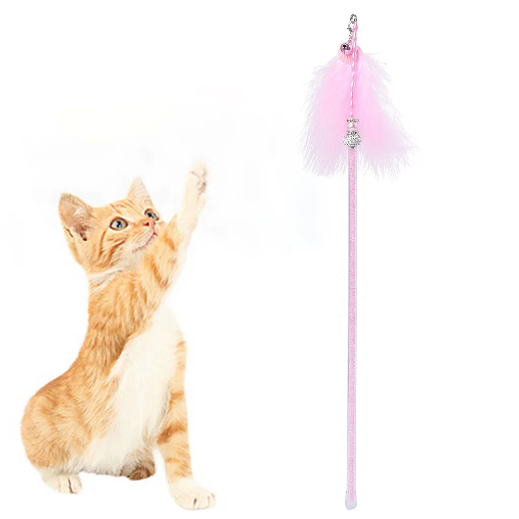 

Kitten Cat Toy Interactive Toy Soft Ball And Cat Feather And Bell Toy #1/8B