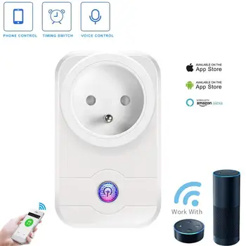 

Smart WiFi Socket Plug with App Remote Control Smart Remote Wireless Controls with Amazon Alexa Timer Wifi Socket Switch Control
