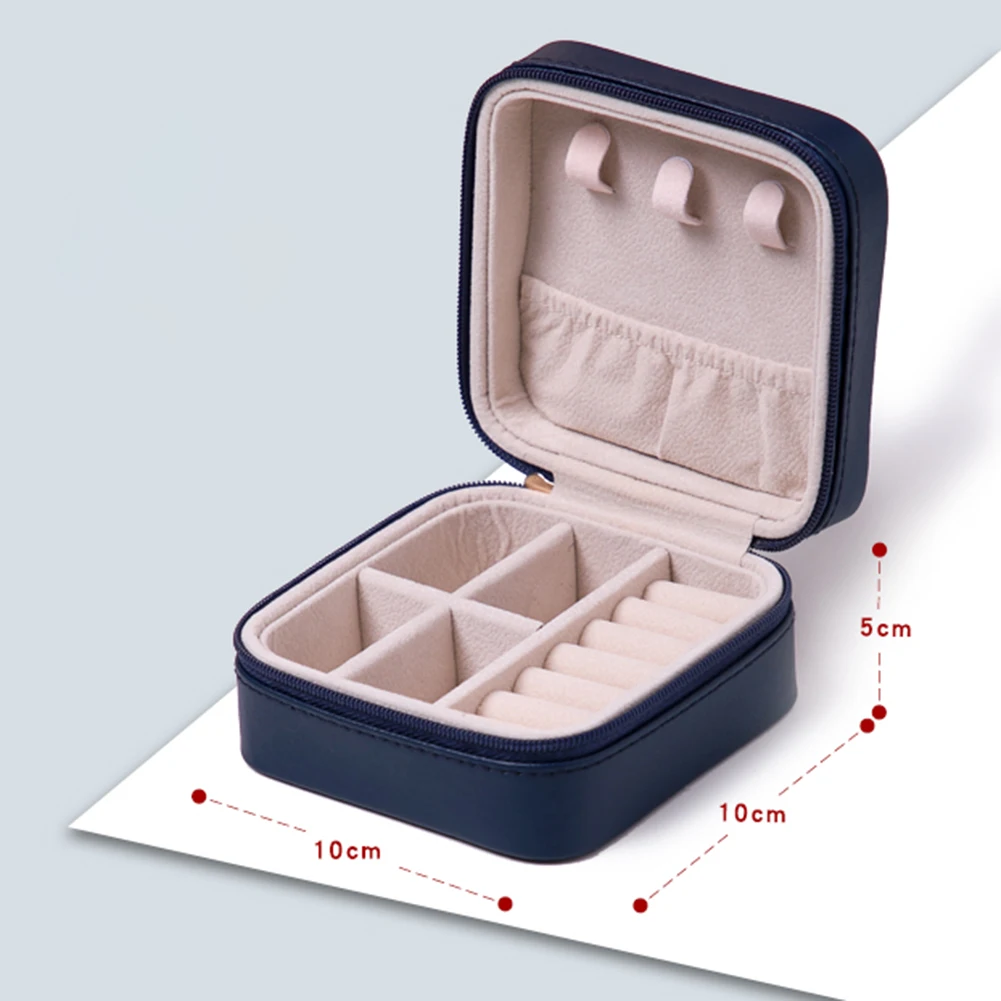 2021 Jewelry Organizer Display Travel Jewelry Case Boxes Travel Portable Jewelry Box Leather Storage Organizer Earring Holder 2