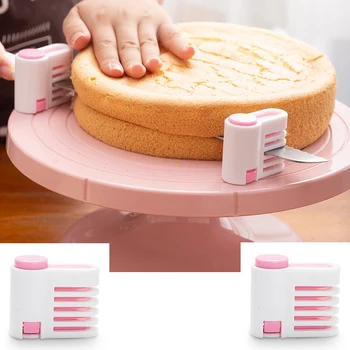 

2PCS/Set Kitchen Utensil Gadget Accessories Bread Cake Cutter Adjustable Leveler Slicer Cutting Fixator Kitchen Tools Supplies