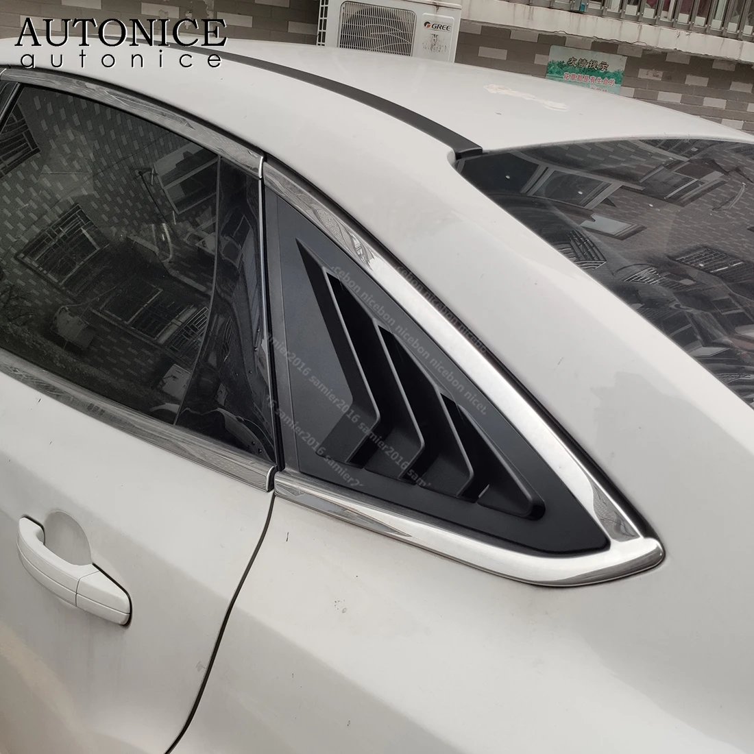 

Fit for Ford Focus Sedan 4D 2012-2018 Rear Quarter Panel Window Side Louvers Vent trim