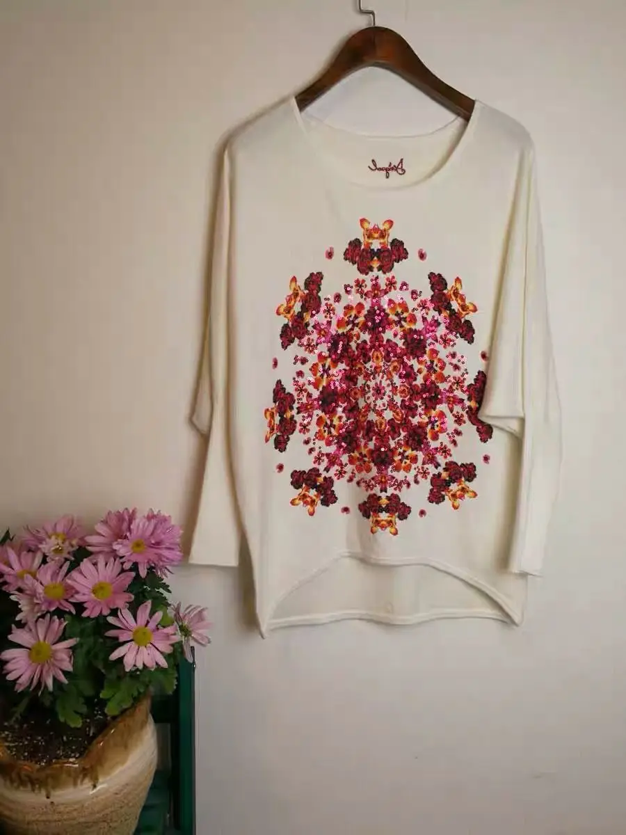 DESIGUAL испанский Модный высококачественный Женский свитер(1 - Цвет: Фиолетовый