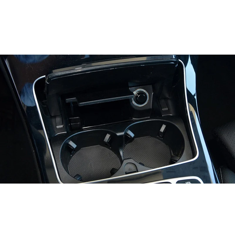Серебряный держатель чашки рамка Крышка для пепельницы для Mercedes-Benz C E класс W205