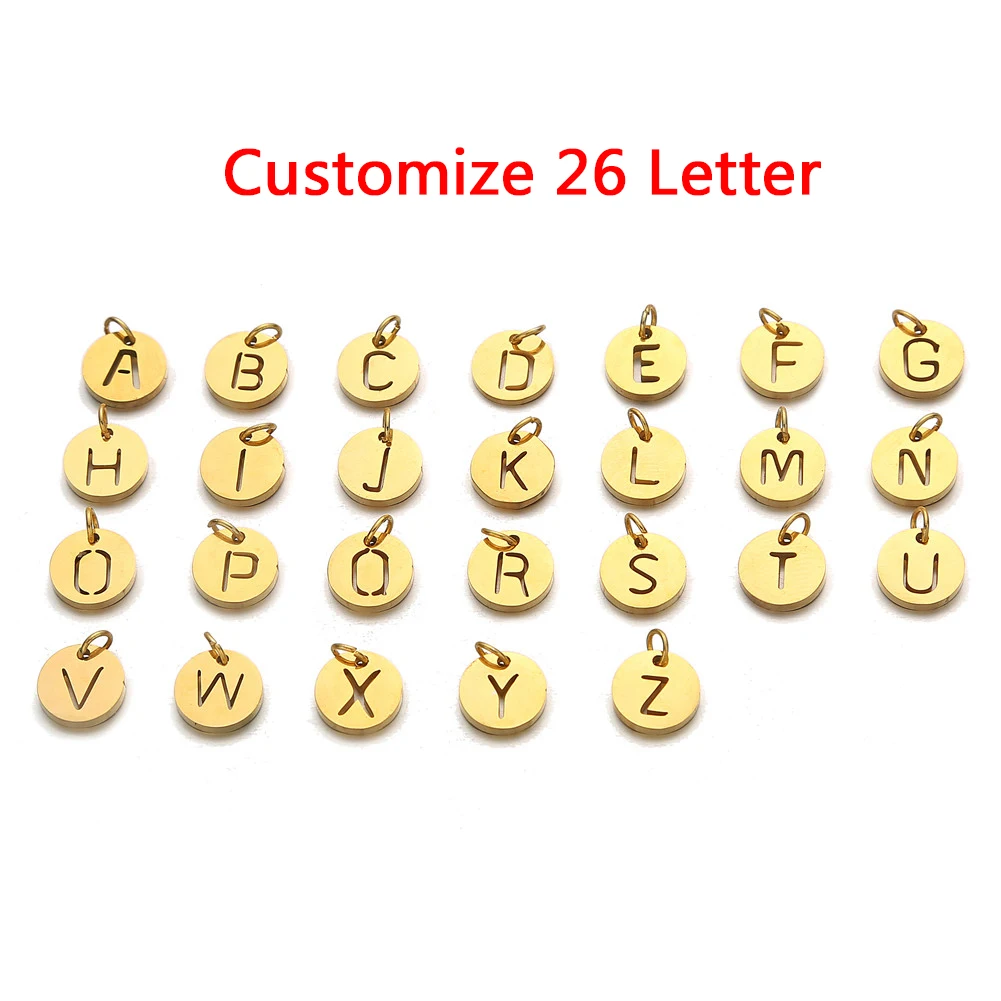 Stainless Steel Disc Coin Letter Initial Bracelets For Women Multilayer Chain Alphabet Charm Jewelry Minimalist Design