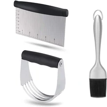 3 шт. Тесто блендер набор барбекю термостойкие кондитерские кисти прочные кухонные жаропрочные инструменты для выпечки резак из нержавеющей стали для жарки хлеба