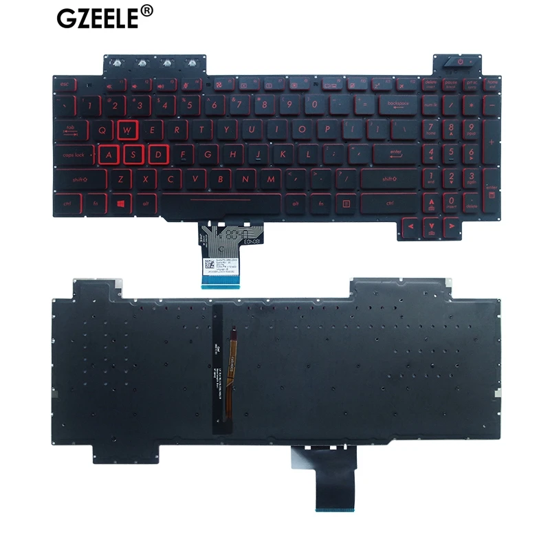 

NEW US laptop keyboard FOR ASUS FX80 FX80GE FZ80G ZX80G FX86 FX86S FX86F FX504 US laptop keyboard Backlit