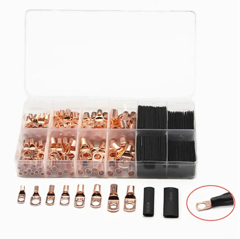 

120pcs Copper nose box type ring terminal lug SC series peep copper terminal