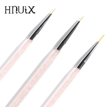 

3 pieces 7/9/11 / 15mm Nail Art Liner brush painting flower drawing lines grid scratch manicure acrylic UV Gel pen diy tips desi