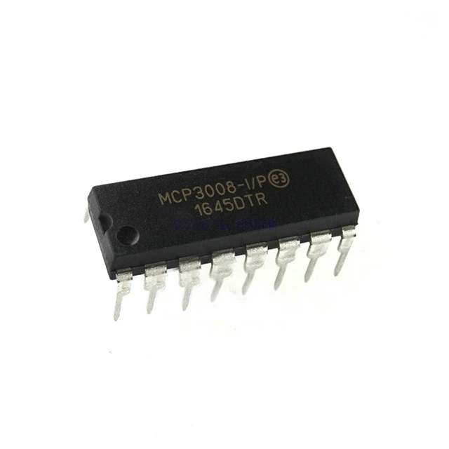 

Mcp3008-i p Octal Channel Single Adc Sar 200ksps 10-bit Serial Automotive 16-pin Pdip Ic Chip Mcp3008