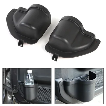 

Areyourshop ABS Black 2pcs Front Door Pockets Organizer Box for Wrangler JL 2018 Up Door Organizer Box Car Auto Parts
