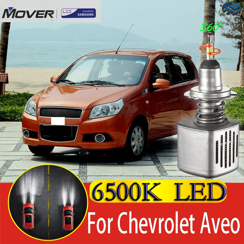 Автомобильный головной светильник, светодиодный светильник SAMSUNG для Chevrolet Aveo Chevrolet Sonic, светодиодный автомобильный светильник 6500K белого цвета, автомобильный головной светильник 2X