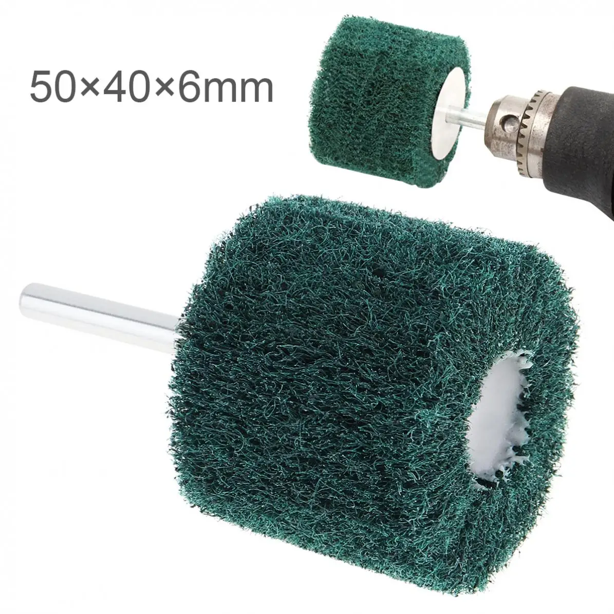 6mm Schaft klappe Faser Schleif kopfs cheibe Schleif Mini Bürste Bohrer Scheuer schwamm Nylon Poliers chleifkopf Werkzeug für Metall sauber