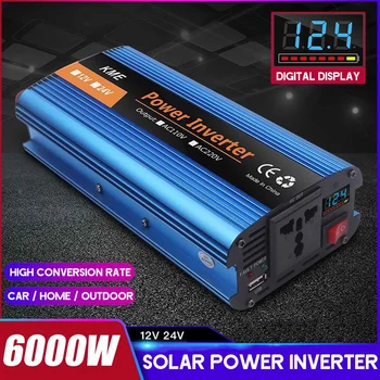 

Car Inverter 12V 220V 6000W Power Inverter Voltage Convertor Transformer 12/24V to 220V Inversor Modified Sine Wave