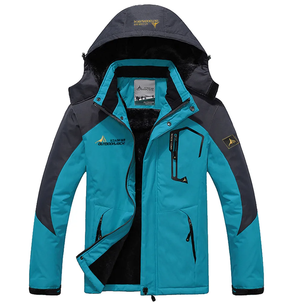 Light blue KANCOOLD Зимняя парка Для мужчин ветрозащитные капри для девочек бархатные утепленные штаны с рисунком из мультфильмов больших размеров ветрозащитный мех куртки для мужчин, есть плюс размеры в стиле милитари с капюшоном куртки из анорака Для мужчин, верхняя одежда для детей - Цвет: Light blue