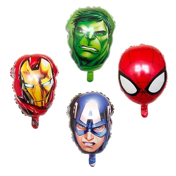 

50pcs/lot 16 inch The Avengers foil balloons super hero helium globos Captain America superman ballon for boy's birthday supply