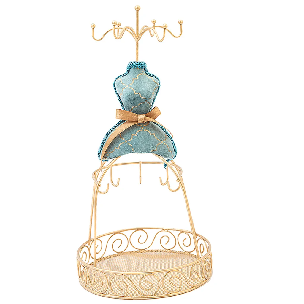 Vintage Jewelry Display Stand Decorative Holder for Necklace Rings Studs Storage - Jewellery Organizer
