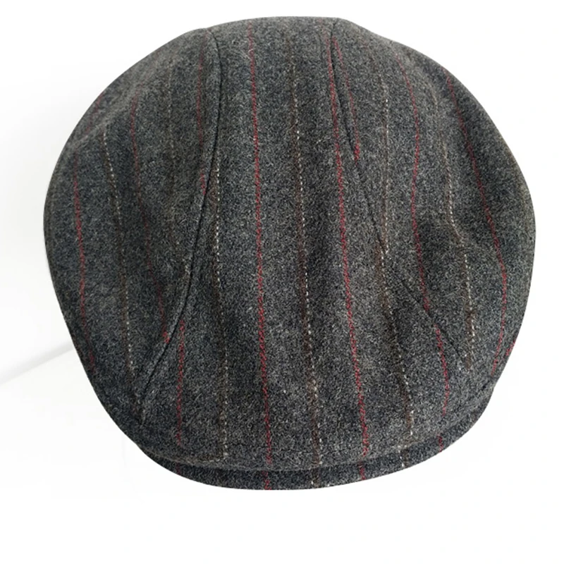 Мужская шапка размера плюс плюща, шапка для большого человека, осенняя и зимняя Кепка газетного мальчика, Высококачественная льняная берет, кепка s M 56-58m L58-60cm XL 60-62 BLM212 - Цвет: Темно-серый