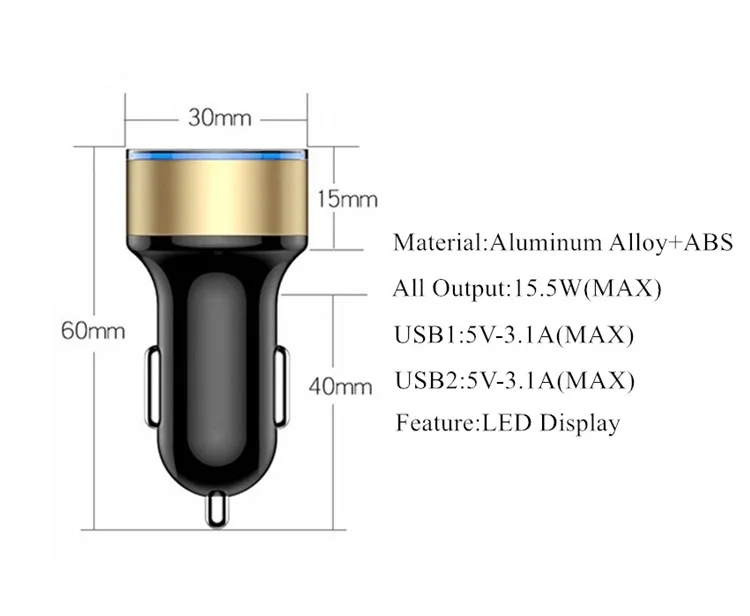 3.1A Dual USB Mobile Phone Car Charger For iPhone 12 11 Pro XS Max 8 7 Plus Xiaomi Mi Poco M3 X3 NFC Fast Charging Phone Adapter samsung car charger 25w