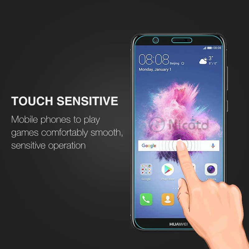 Nicotd 2.5D 9H Premium Tempered Glass For Huawei P Smart Screen Protector Toughened protective film For Huawei Enjoy 7S 5.6 inch (3)
