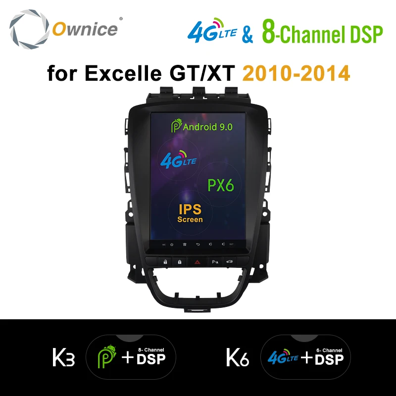 Ownice HDMI DSP 4G LTE вертикальный PX6 Android 10 автомобильный DVD плеер K3 K6 GPS навигация Радио