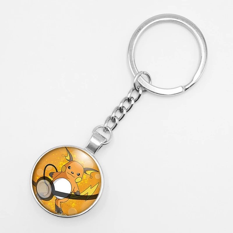 Горячее предложение! Распродажа! Ретро мини-сквиртл Eevee Vulpix простой аниме покемон го брелок пикачу стеклянный карманный монстр-брелок подвеска - Цвет: 1