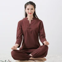 Tai chi Uniform Cotton Linen High Quality Wushu Kung fu Clothing For Women And Man Adults Martial arts Wing Chun Suit 1